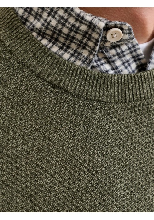 Ανδρικό Πλεκτό Βαμβακερό Jack & Jones Jjeryder Knit Crew Neck Noos 12298310 Rosin Twist Ανδρικό Πλεκτό Βαμβακερό Jack & Jones Jjeryder Knit Crew Neck Noos 12298310 Rosin Twist