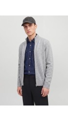 Ανδρική Ζακέτα Jack & Jones JJSOHO OLLIE KNIT HIGH NECK ZIP CAR SN 12298535 Light Grey Melange Ανδρική Ζακέτα Jack & Jones JJSOHO OLLIE KNIT HIGH NECK ZIP CAR SN 12298535 Light Grey Melange