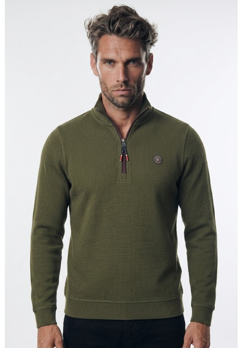 Aνδρικό Φούτερ Πουλόβερ FQ1924 FQDUNHAM Half-zip21900853-190414 Λαδί