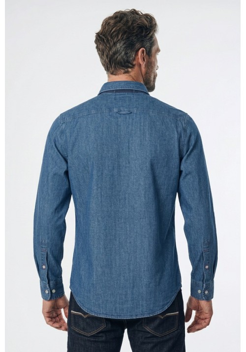 Ανδρικό Πουκάμισο Τζιν FQ Steven LS Denim shirt 21900434-200291 Μπλέ