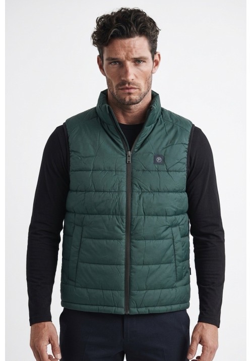 Ανδρικό Αμάνικο Μπουφάν Petrol M-3060-WST107-6184 Deep Green