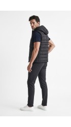 Ανδρικό Αμάνικο Μπουφάν Jack & Jones JJEKingsley Light Bodywarmer Hood 12298871 Black