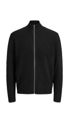 Ανδρική Ζακέτα Jack & Jones JJSOHO OLLIE KNIT HIGH NECK ZIP CAR SN 12298535 Μαύρη