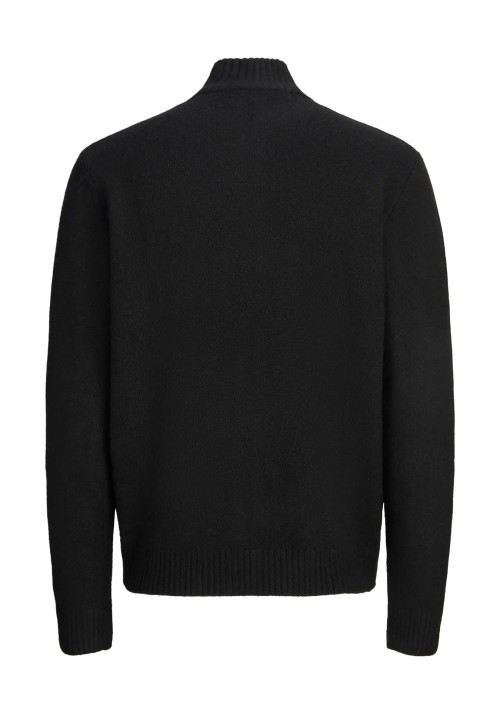 Ανδρική Ζακέτα Jack & Jones JJSOHO OLLIE KNIT HIGH NECK ZIP CAR SN 12298535 Μαύρη