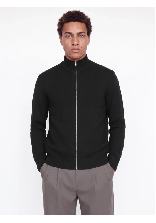Ανδρική Ζακέτα Jack & Jones JJSOHO OLLIE KNIT HIGH NECK ZIP CAR SN 12298535 Μαύρη
