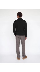 Ανδρική Ζακέτα Jack & Jones JJSOHO OLLIE KNIT HIGH NECK ZIP CAR SN 12298535 Μαύρη
