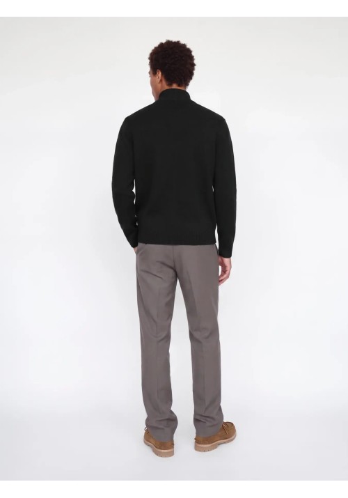 Ανδρική Ζακέτα Jack & Jones JJSOHO OLLIE KNIT HIGH NECK ZIP CAR SN 12298535 Μαύρη