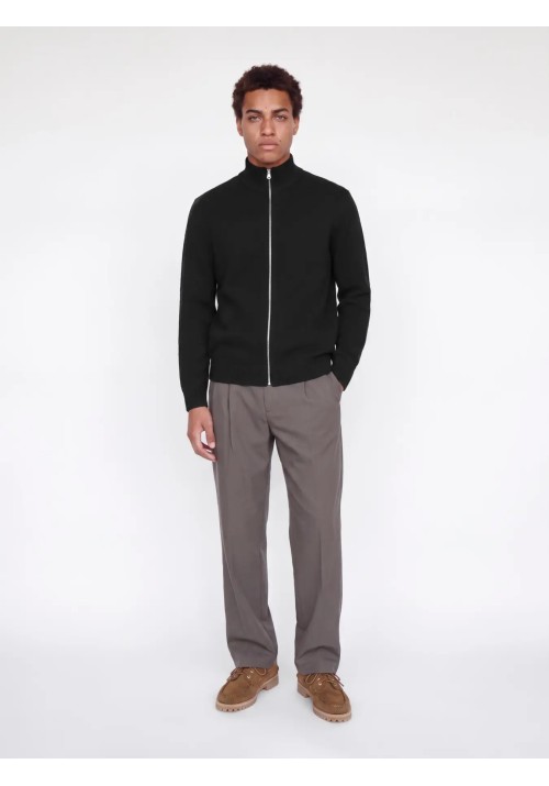 Ανδρική Ζακέτα Jack & Jones JJSOHO OLLIE KNIT HIGH NECK ZIP CAR SN 12298535 Μαύρη