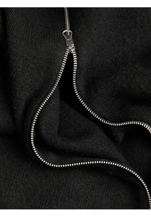 Ανδρική Ζακέτα Jack & Jones JJSOHO OLLIE KNIT HIGH NECK ZIP CAR SN 12298535 Μαύρη