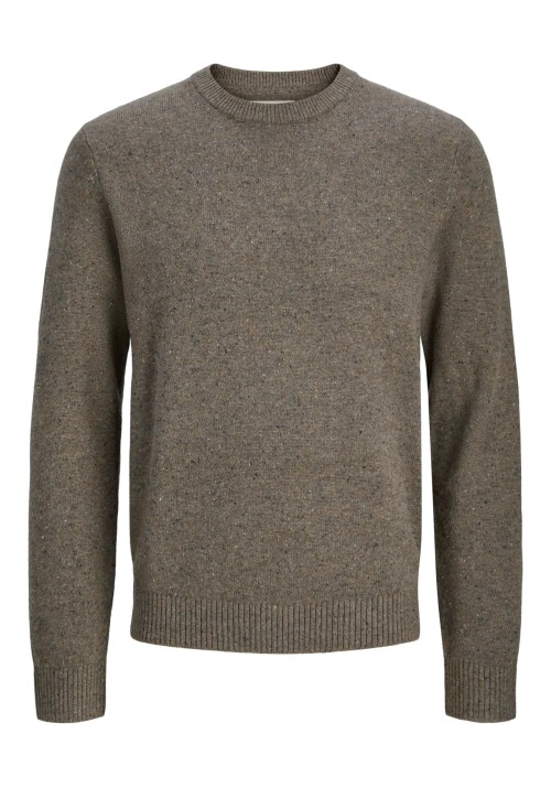 Ανδρικό Πουλόβερ Πλεκτό Jack & Jones JAULambswool Knit Crew Neck SN 12216799 Stone Gray_MELANGE Ανδρικό Πουλόβερ Πλεκτό Jack & Jones JAULambswool Knit Crew Neck SN 12216799 Stone Gray_MELANGE