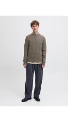Ανδρικό Πουλόβερ Πλεκτό Jack & Jones JAULambswool Knit Crew Neck SN 12216799 Stone Gray_MELANGE Ανδρικό Πουλόβερ Πλεκτό Jack & Jones JAULambswool Knit Crew Neck SN 12216799 Stone Gray_MELANGE