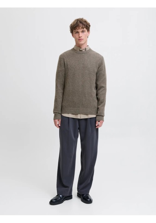 Ανδρικό Πουλόβερ Πλεκτό Jack & Jones JAULambswool Knit Crew Neck SN 12216799 Stone Gray_MELANGE Ανδρικό Πουλόβερ Πλεκτό Jack & Jones JAULambswool Knit Crew Neck SN 12216799 Stone Gray_MELANGE