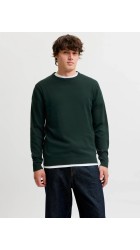 Ανδρικό Πλεκτό Βαμβακερό Jack & Jones JjEBasic Knit Crew Neck Noos 12137190 Scarab