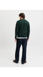 Ανδρικό Πλεκτό Βαμβακερό Jack & Jones JjEBasic Knit Crew Neck Noos 12137190 Scarab