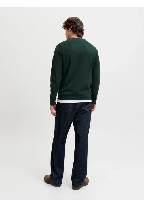 Ανδρικό Πλεκτό Βαμβακερό Jack & Jones JjEBasic Knit Crew Neck Noos 12137190 Scarab