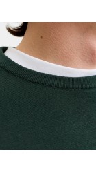 Ανδρικό Πλεκτό Βαμβακερό Jack & Jones JjEBasic Knit Crew Neck Noos 12137190 Scarab