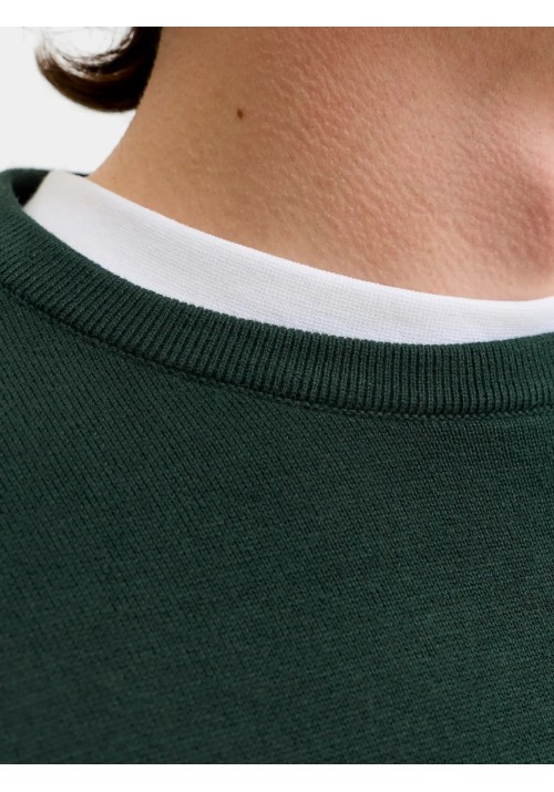 Ανδρικό Πλεκτό Βαμβακερό Jack & Jones JjEBasic Knit Crew Neck Noos 12137190 Scarab