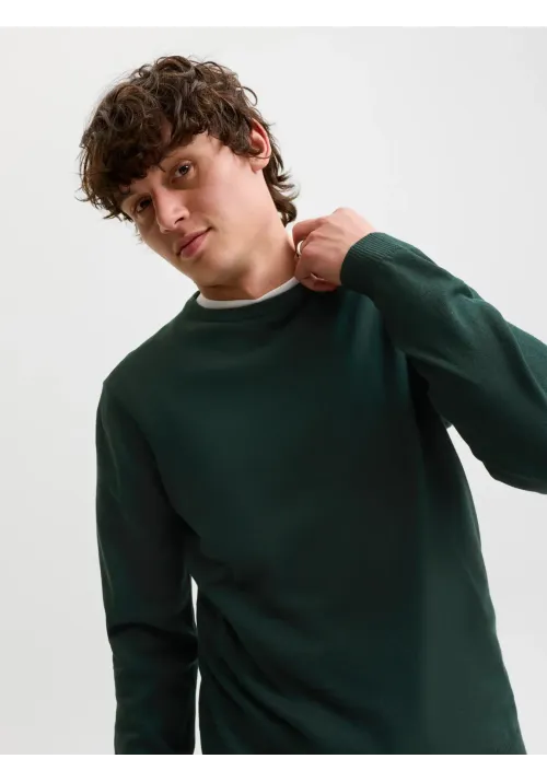 Ανδρικό Πλεκτό Βαμβακερό Jack & Jones JjEBasic Knit Crew Neck Noos 12137190 Scarab