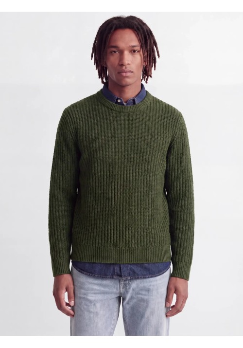 Ανδρικό Πουλόβερ Πλεκτό Jack & Jones JJJAxon Knit Crew Neck 12306928 Forest Night Twisted Black Ανδρικό Πουλόβερ Πλεκτό Jack & Jones JJJAxon Knit Crew Neck 12306928 Forest Night Twisted Black