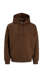 Ανδρικό Φούτερ Jack & Jones JJEstar JJ Sweat Hood Noos 12233972 Cocoa