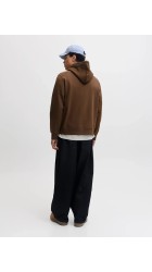 Ανδρικό Φούτερ Jack & Jones JJEstar JJ Sweat Hood Noos 12233972 Cocoa