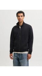 Ανδρική Ζακέτα Jack & Jones  Φούτερ JJΕbradley Sweat Zip HN Noos 12298690 Black