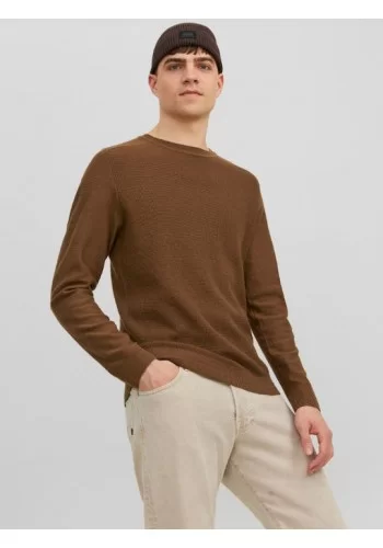 Ανδρική Μπλούζα Πλεκτή Jack & Jones 12240711 JPRBlaanderson Καφέ