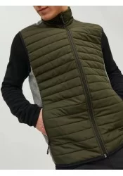 Ανδρικό Μπουφάν Αμάνικο Jack & Jones JJEmulti Bodywarmer Collar Noss 12200684 Λαδί