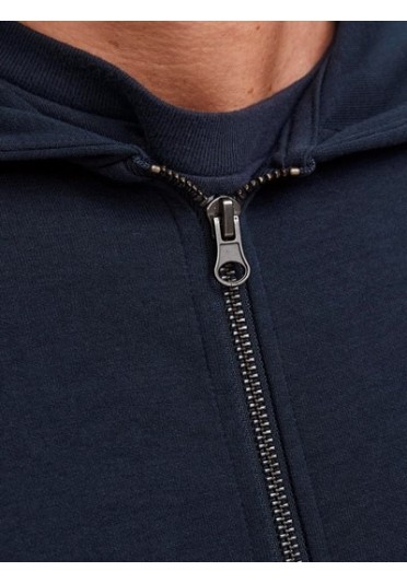 Ανδρική Φούτερ Ζακέτα  Jack & Jones 12181901 JJeBasic Sweat Zip Hood Noos Μπλε