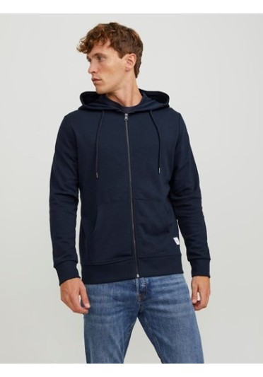 Ανδρική Φούτερ Ζακέτα  Jack & Jones 12181901 JJeBasic Sweat Zip Hood Noos Μπλε