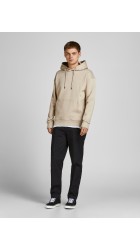 Ανδρική Φούτερ με κουκούλα Jack & Jones 12208157 JJestar Basic Sweat Hood Noos Crockery Μπεζ
