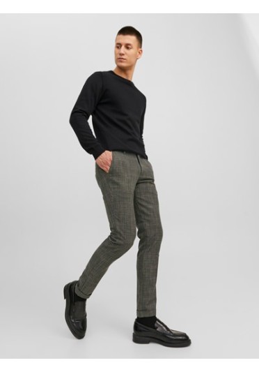 Ανδρικό Παντελόνι Chino με Slim Εφαρμογή Jack & Jones JPSTmarco JJconnor Akm Noos 12193553 Cumin Check