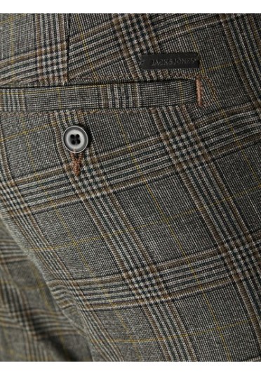 Ανδρικό Παντελόνι Chino με Slim Εφαρμογή Jack & Jones JPSTmarco JJconnor Akm Noos 12193553 Cumin Check