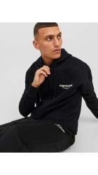 Ανδρική Φούτερ Ζακέτα με Κουκούλα και Τσέτες Jack & Jones 12241691 Jorvesterbro Sweat Zip Hood Μαύρο Ανδρική Φούτερ Ζακέτα με Κουκούλα και Τσέτες Jack & Jones 12241691 Jorvesterbro Sweat Zip Hood Μαύρο