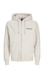 Ανδρική Φούτερ Ζακέτα με Κουκούλα και Τσέπες Jack & Jones 12241691 Jorvesterbro Sweat Zip Hood MoonBeam Off White Ανδρική Φούτερ Ζακέτα με Κουκούλα και Τσέπες Jack & Jones 12241691 Jorvesterbro Sweat Zip Hood MoonBeam Off White