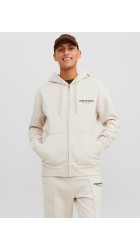 Ανδρική Φούτερ Ζακέτα με Κουκούλα και Τσέπες Jack & Jones 12241691 Jorvesterbro Sweat Zip Hood MoonBeam Off White Ανδρική Φούτερ Ζακέτα με Κουκούλα και Τσέπες Jack & Jones 12241691 Jorvesterbro Sweat Zip Hood MoonBeam Off White