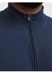 Ανδρική Ζακέτα Φούτερ Jack & Jones JJEPaulos Sweat Zip Noos PLS 12253745 Navy Blazer