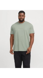 Ανδρικό T-Shirt Plus Size Jack & Jones JJEstar JJ Tee SS Noos PLS 12243525 Iceberg Green