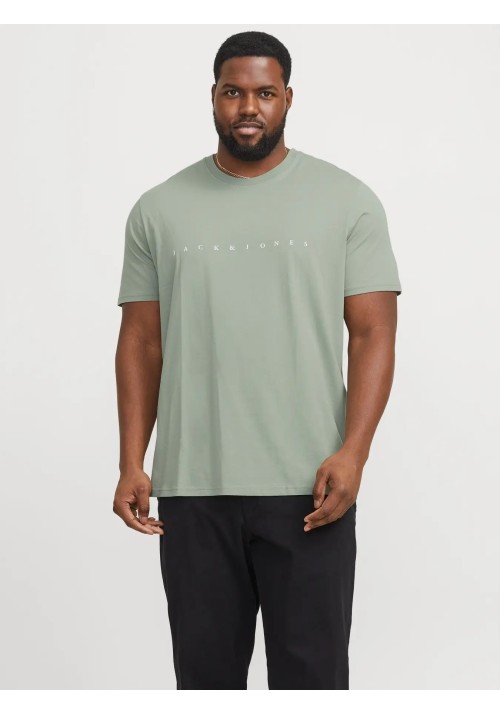 Ανδρικό T-Shirt Plus Size Jack & Jones JJEstar JJ Tee SS Noos PLS 12243525 Iceberg Green
