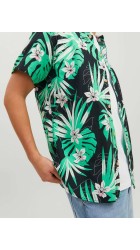 Ανδρικό Πουκάμισο Plus Size Jack & Jones Jorjames Tulum 12240520 Πράσινο