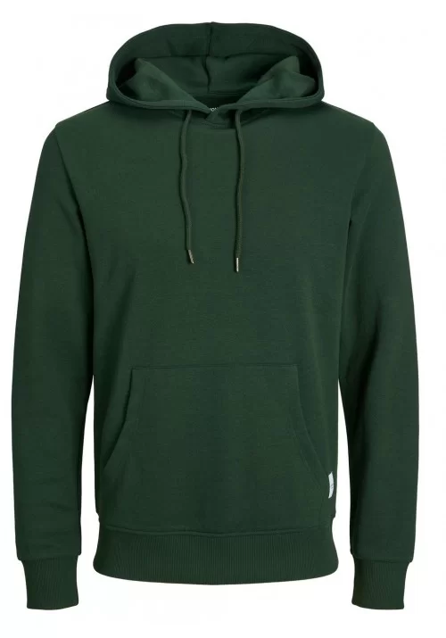 Ανδρικό Φούτερ με Κουκούλα και Τσέπες Plus Size Jack & Jones 12183623 JJEBasic Sweat Hood PLS Πράσινο