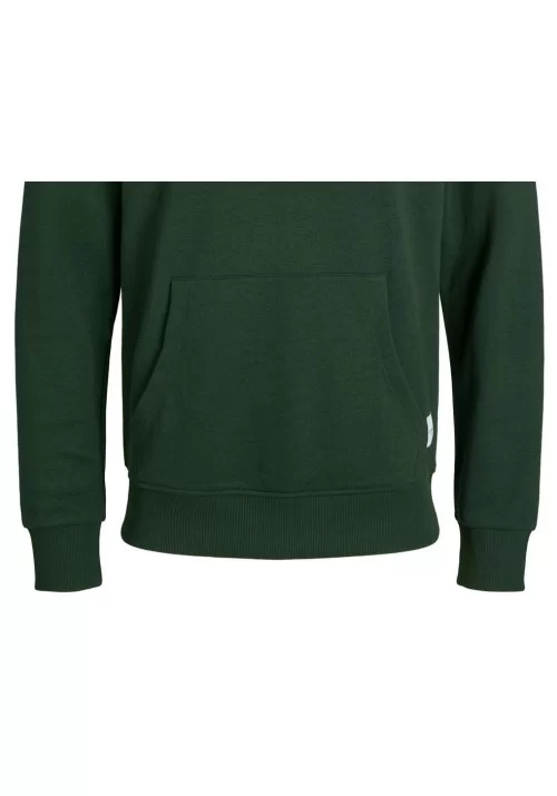 Ανδρικό Φούτερ με Κουκούλα και Τσέπες Plus Size Jack & Jones 12183623 JJEBasic Sweat Hood PLS Πράσινο