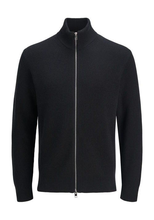Ανδρική Ζακέτα Jack & Jones  JJPerfect Knit Zip Cardigan Noos PLS 12284612 Μαύρη