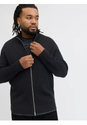 Ανδρική Ζακέτα Jack & Jones  JJPerfect Knit Zip Cardigan Noos PLS 12284612 Μαύρη