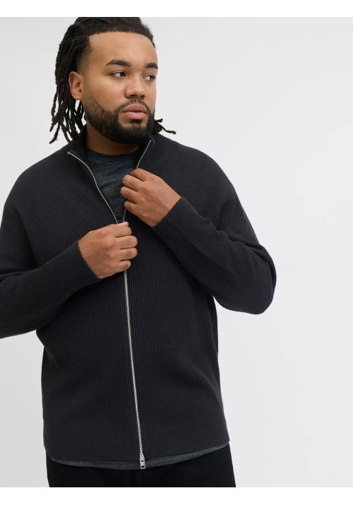 Ανδρική Ζακέτα Jack & Jones  JJPerfect Knit Zip Cardigan Noos PLS 12284612 Μαύρη