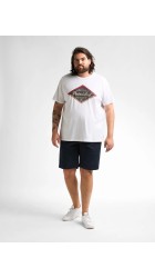 Ανδρική Βερμούδα Chino Plus Size  Petrol M-1050-SHO5040-5178 Navy Blue