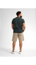 Ανδρική Βερμούδα Chino Plus Size Petrol  M-1050-SHO5040-7130 Μπέζ