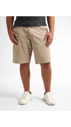 Ανδρική Βερμούδα Chino Plus Size Petrol  M-1050-SHO5040-7130 Μπέζ