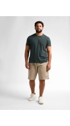 Ανδρική Βερμούδα Chino Plus Size Petrol  M-1050-SHO5040-7130 Μπέζ