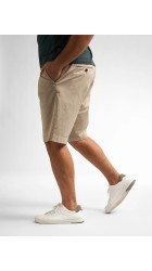 Ανδρική Βερμούδα Chino Plus Size Petrol  M-1050-SHO5040-7130 Μπέζ